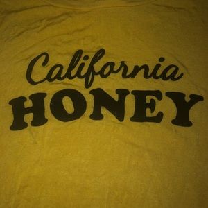 California Honey yellow short sleeve T shirt LG